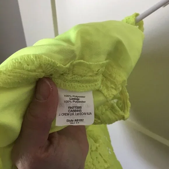 Women’s J. Crew Collection Yellow Dress Size 2 - Picture 4 of 6